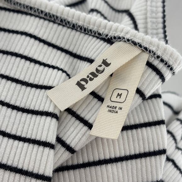 Pact Striped Favorite Rib Henley Long Sleeve Top - Picture 9 of 11